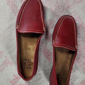 Naturalizer Red Slip-On Loafers Shoes - 7.5M - Perfect